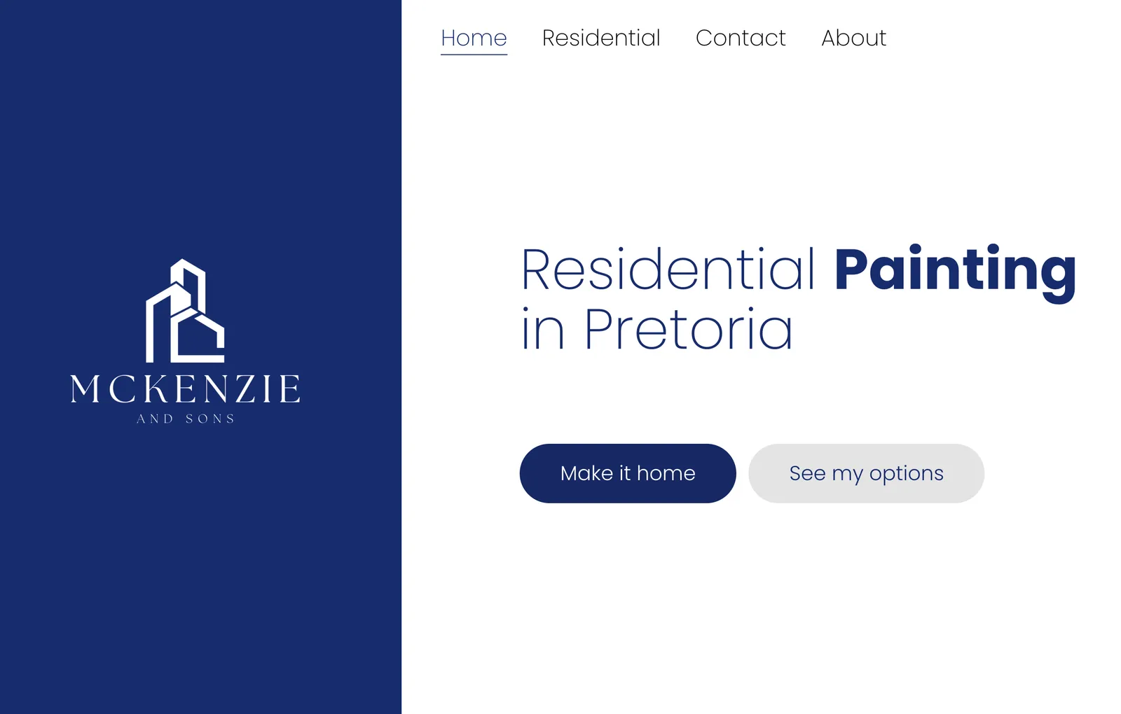 McKenzie and Sons website, designed and built by STRKR